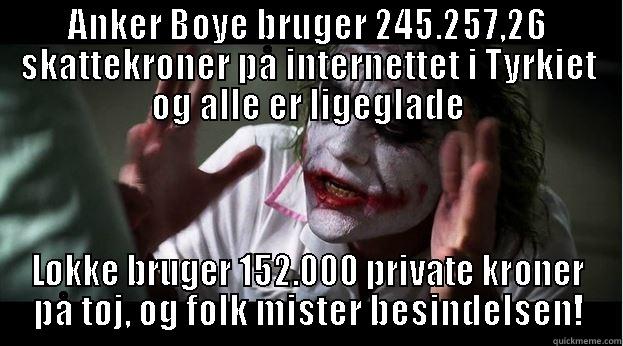 ANKER BOYE BRUGER 245.257,26 SKATTEKRONER PÅ INTERNETTET I TYRKIET OG ALLE ER LIGEGLADE LØKKE BRUGER 152.000 PRIVATE KRONER PÅ TØJ, OG FOLK MISTER BESINDELSEN! Joker Mind Loss