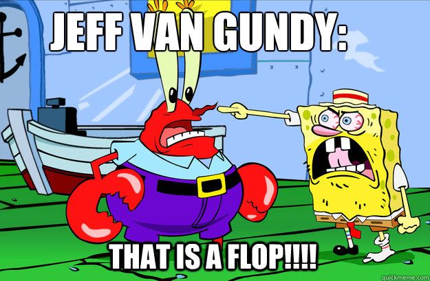 Jeff Van Gundy: THAT IS A FLOP!!!!  Drunk SpongeBob