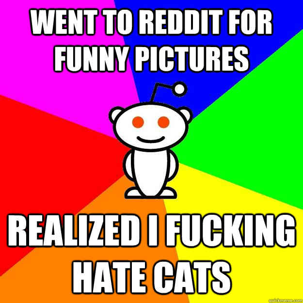 Went to reddit for funny pictures Realized I fucking hate cats  Reddit Alien