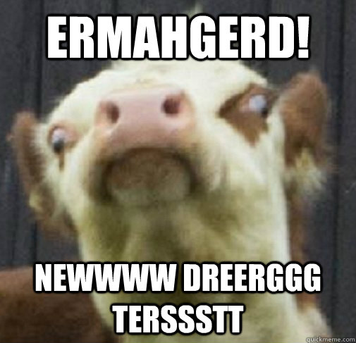 Ermahgerd! newwww dreerggg terssstt  