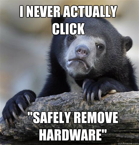 I never actually click  