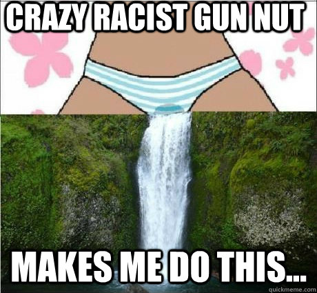 Crazy Racist Gun Nut Makes me do this...  wet panties