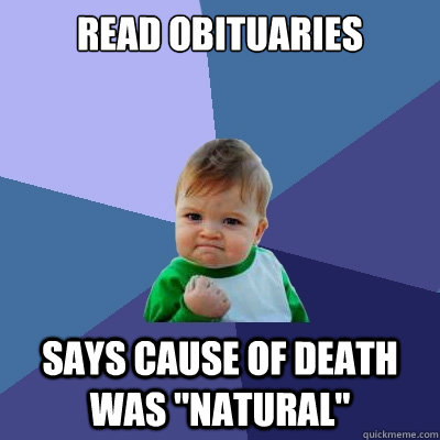 Read Obituaries Says Cause of death was 