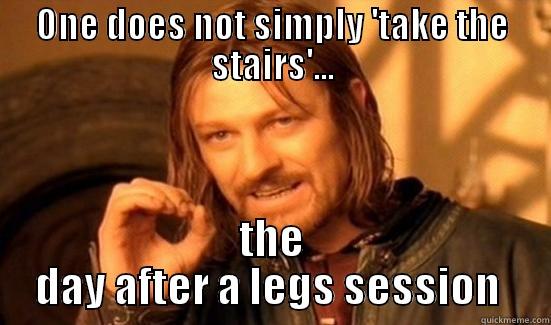 ONE DOES NOT SIMPLY 'TAKE THE STAIRS'... THE DAY AFTER A LEGS SESSION  Boromir