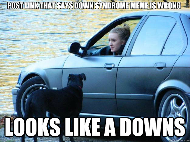 Post link that says down syndrome meme is wrong Looks like a downs - Post link that says down syndrome meme is wrong Looks like a downs  Misc