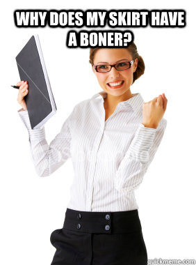 why does my skirt have a boner?   