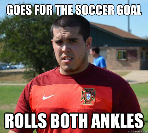 Goes for the Soccer goal Rolls both ankles - Goes for the Soccer goal Rolls both ankles  Soccer Timothy