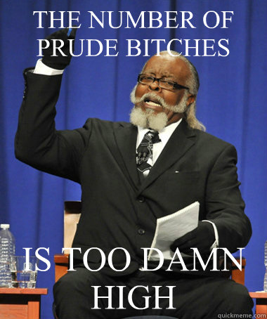 THE NUMBER OF PRUDE BITCHES IS TOO DAMN HIGH   The Rent Is Too Damn High