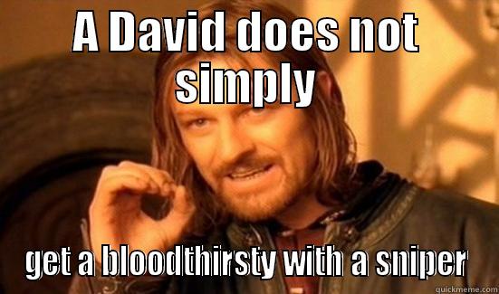 A DAVID DOES NOT SIMPLY GET A BLOODTHIRSTY WITH A SNIPER Boromir