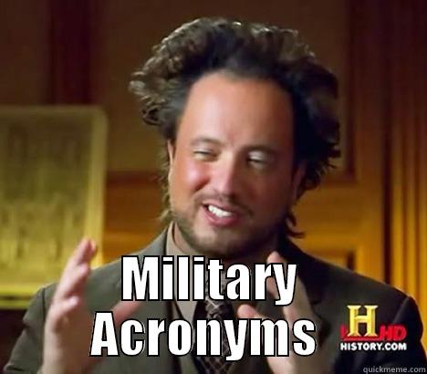 Military acronyms -  MILITARY ACRONYMS  Misc