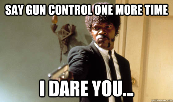 Say Gun control one more time I dare you...  