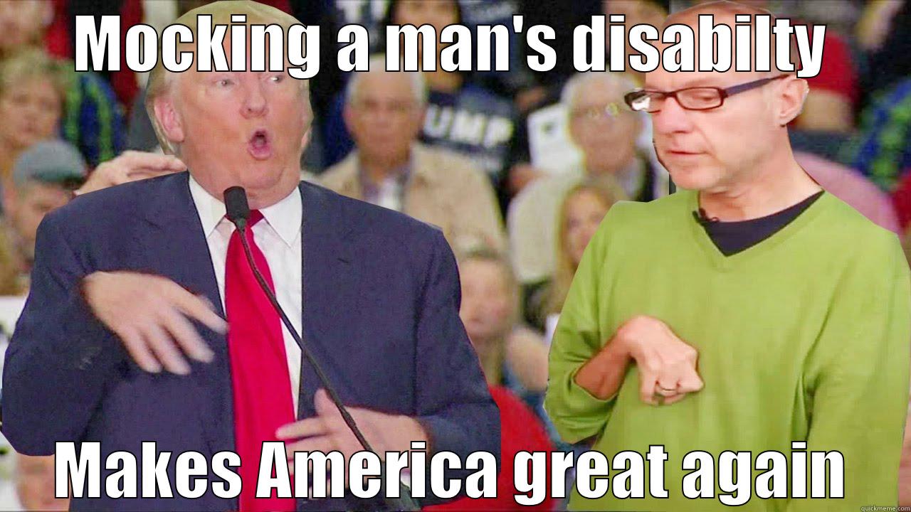MOCKING A MAN'S DISABILTY MAKES AMERICA GREAT AGAIN Misc