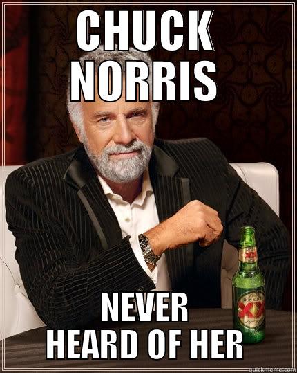 CHUCK NORRIS NEVER HEARD OF HER The Most Interesting Man In The World