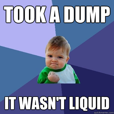 Took a dump It wasn't liquid - Took a dump It wasn't liquid  Success Kid