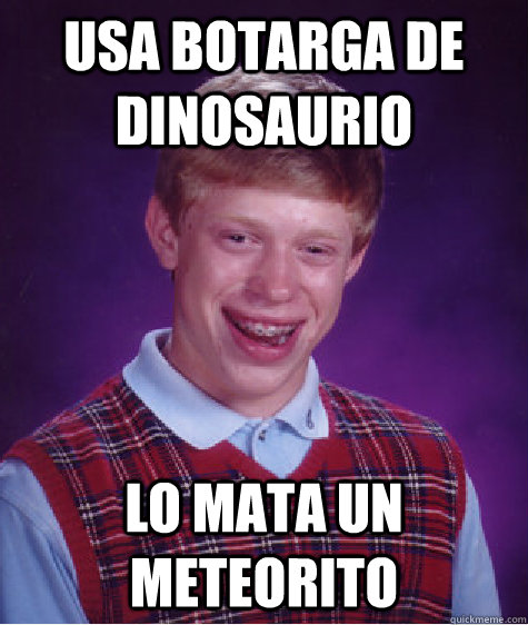 USA BOTARGA DE DINOSAURIO LO MATA UN METEORITO  Bad Luck Brian
