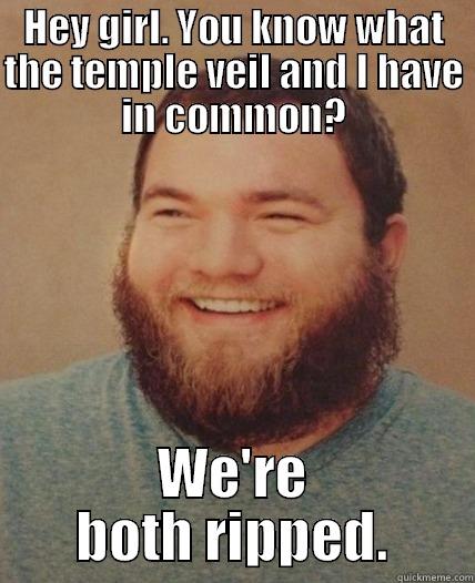 HEY GIRL. YOU KNOW WHAT THE TEMPLE VEIL AND I HAVE IN COMMON? WE'RE BOTH RIPPED. Misc