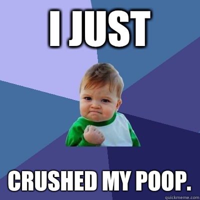 I just Crushed my poop.  Success Kid