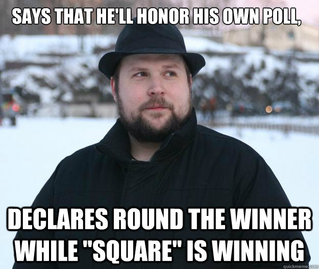 Says that he'll honor his own poll, Declares Round the winner while 