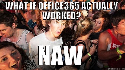 WHAT IF OFFICE365 ACTUALLY WORKED? NAW Sudden Clarity Clarence