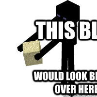 this block would look better over here  Minecraft Enderman