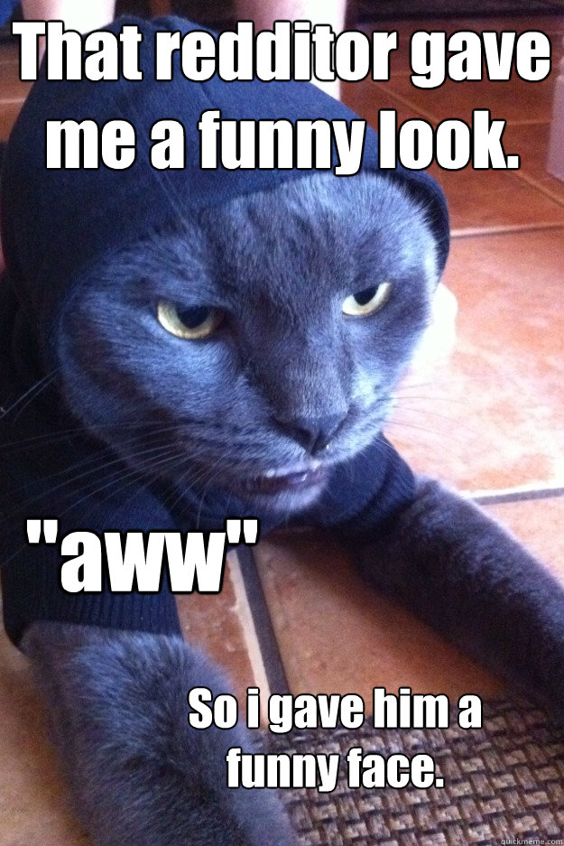That redditor gave me a funny look. 