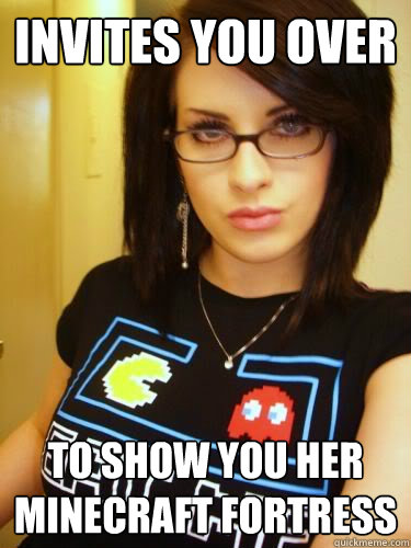 invites you over to show you her minecraft fortress  Cool Chick Carol