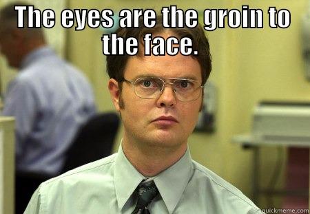 THE EYES ARE THE GROIN TO THE FACE.   Dwight