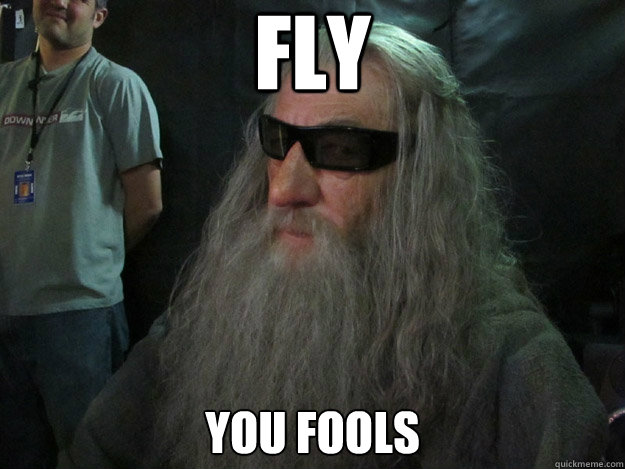 fly You fools - fly You fools  Fly Gandalf