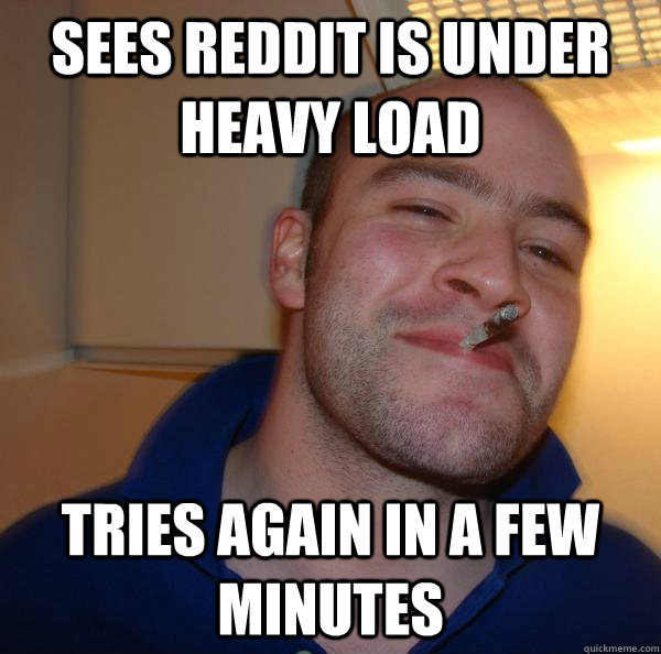Sees Reddit is under heavy load tries again in a few minutes - Sees Reddit is under heavy load tries again in a few minutes  Misc