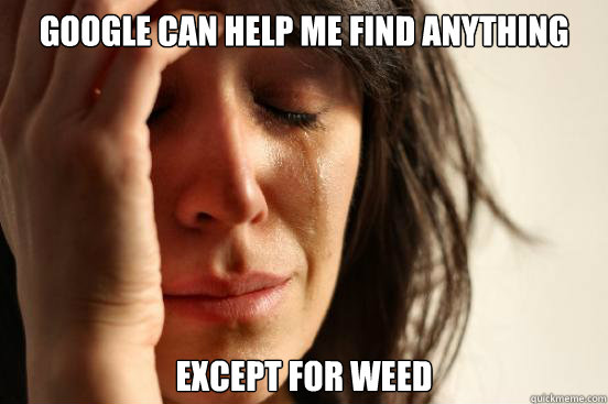 Google Can help me find anything except for weed  First World Problems