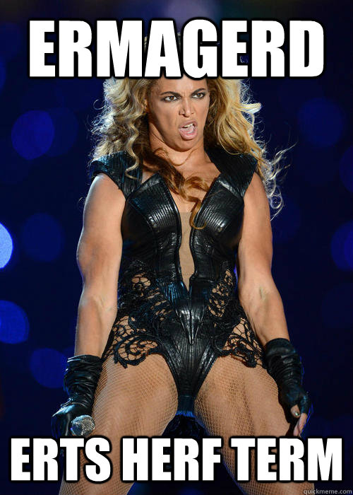 ERMAGERD ERTS HERF TERM - ERMAGERD ERTS HERF TERM  Beyonce