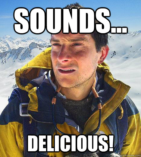 sounds... delicious! - sounds... delicious!  Bear Grylls