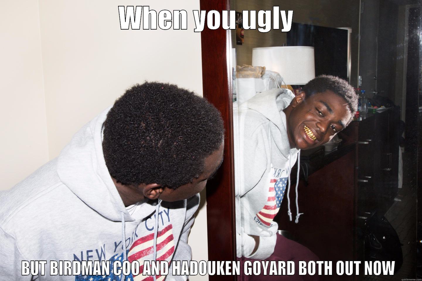WHEN YOU UGLY  BUT BIRDMAN COO AND HADOUKEN GOYARD BOTH OUT NOW  Misc