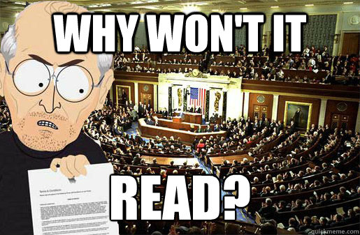 WHY won't it read? - WHY won't it read?  Why Wont It Read