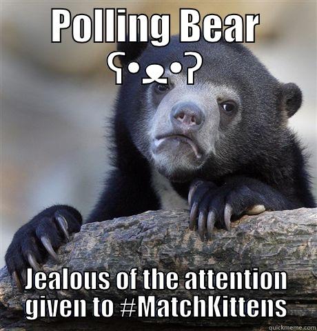 POLLING BEAR ʕ•ᴥ•ʔ JEALOUS OF THE ATTENTION GIVEN TO #MATCHKITTENS Confession Bear