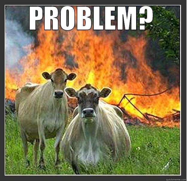 PROBLEM?  Evil cows