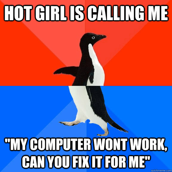 Hot girl is calling me 