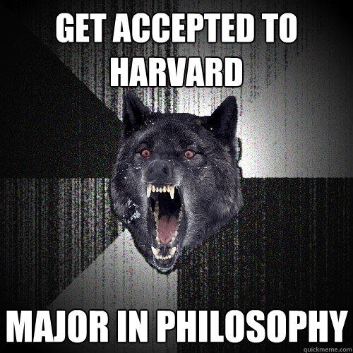 Get accepted to harvard major in philosophy  