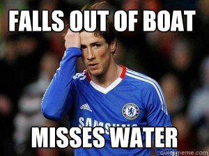 Falls out of boat misses water - Falls out of boat misses water  Torres