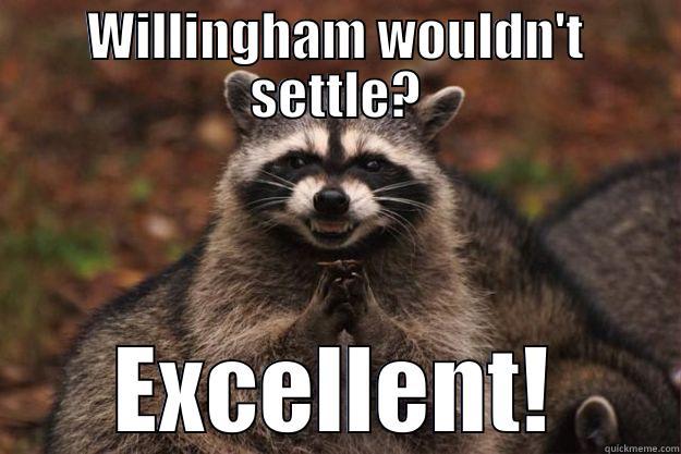 WILLINGHAM WOULDN'T SETTLE? EXCELLENT! Evil Plotting Raccoon