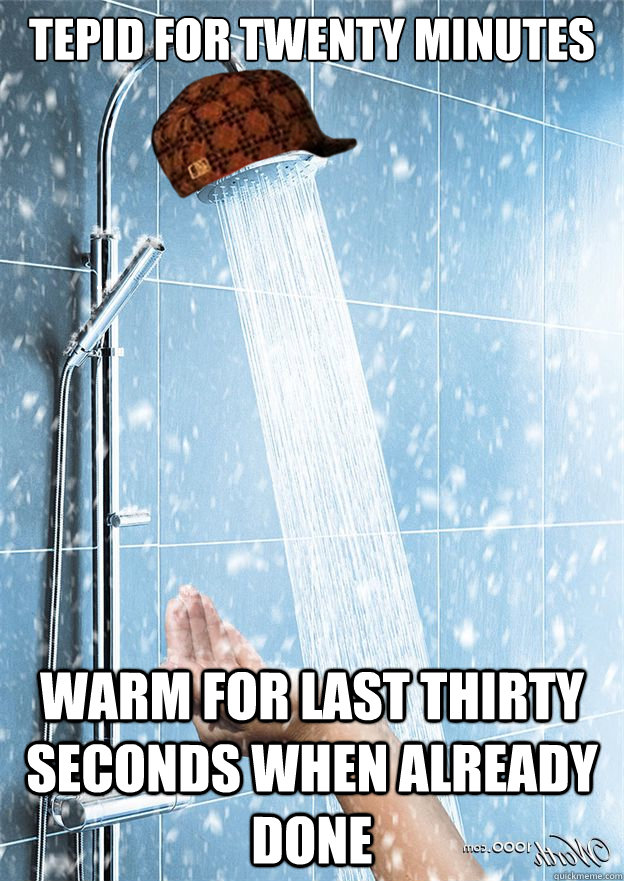 Tepid for twenty minutes warm for last thirty seconds when already done   