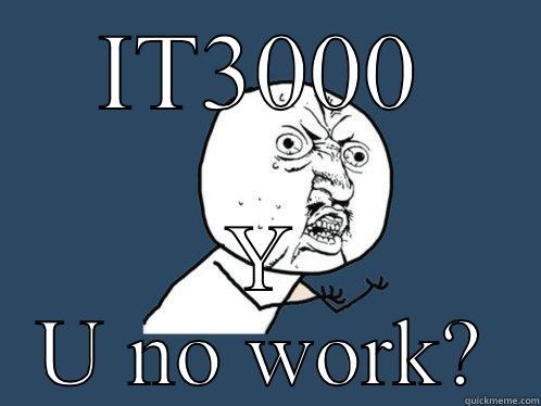 IT3000 Y U NO WORK? Y U No