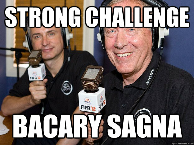 STRONG CHALLENGE BACARY SAGNA  FIFA 12 commentators
