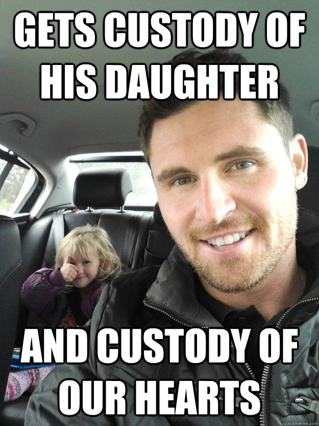 Gets custody of his daughter and custody of our hearts - Gets custody of his daughter and custody of our hearts  Ridiculously Photogenic Father