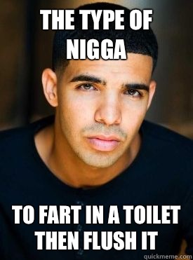 The type of nigga To fart in a toilet then flush it - The type of nigga To fart in a toilet then flush it  Drake-YOLO