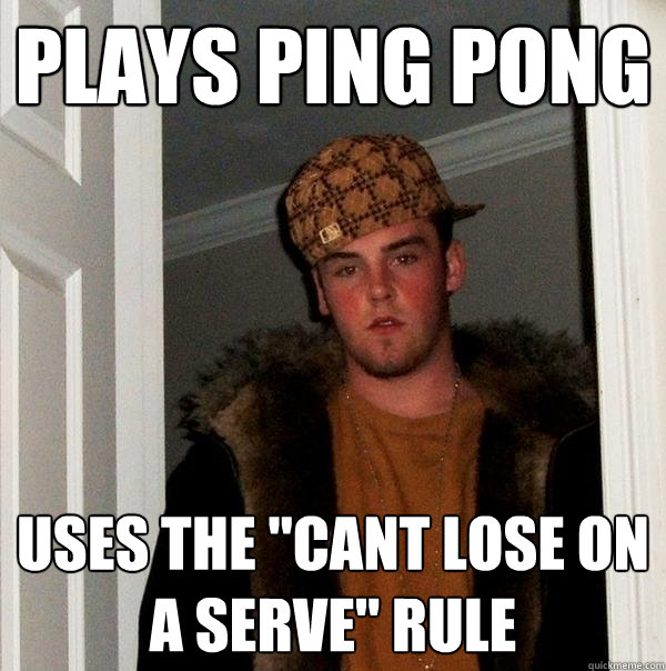 Plays ping pong uses the 