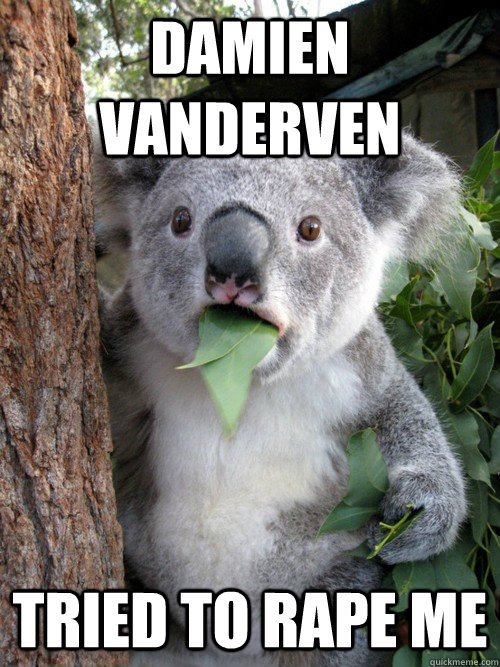 Damien Vanderven tried to rape me  koala bear