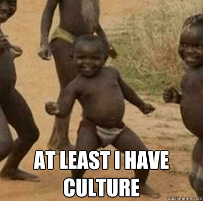  AT LEAST I HAVE CULTURE  Third World Success Kid
