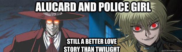 Alucard and police girl Still a better love story than twilight - Alucard and police girl Still a better love story than twilight  Hellsing Still Better