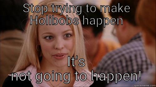 STOP TRYING TO MAKE HOLIBOBS HAPPEN IT'S NOT GOING TO HAPPEN! regina george